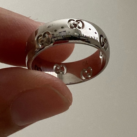💯 Authentic GUCCI icon 18k white gold ring - Picture 2 of 4